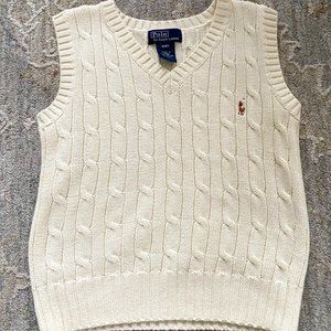 Boys 4T Polo Ralph Lauren Cable-Knit Cotton Sweater Vest